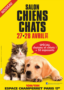Le Salon Chiens Chats 2013 se tiendra les 27 et 28 avril à Paris 