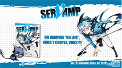 Sortie de la bande dessinée Servamp, un chat noir serviteur de vampires. 