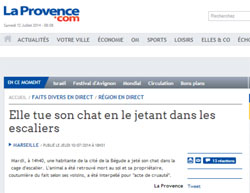 La une de La Provence.com du 10 juillet 2014