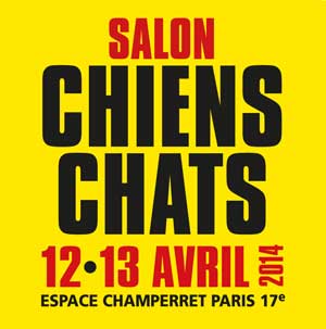 L'affiche du salon Chiens et Chats de Paris du samedi 12 et du dimanche 13 avril 2014