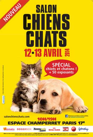 Affiche du salon des chats 2014 Espace Champerret à Paris