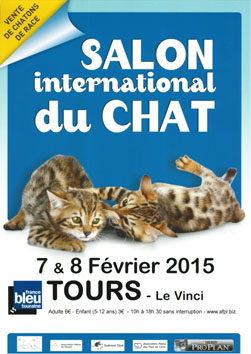 Le 7 et 8 février 2015 se tient le salon du chat de Tours