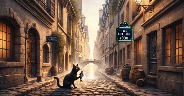 L'histoire étrange de la rue du chat qui pêche à Paris
