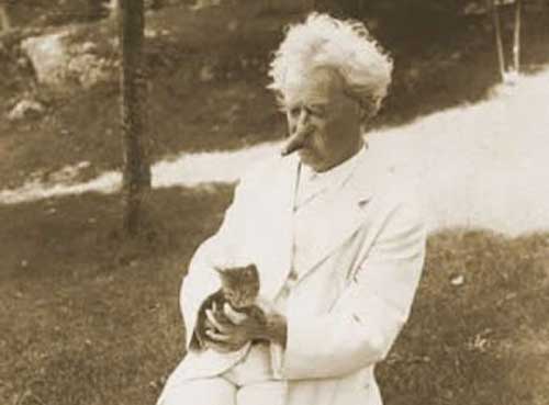 Mark Twain : « L’homme est le descendant dévalué du chat »