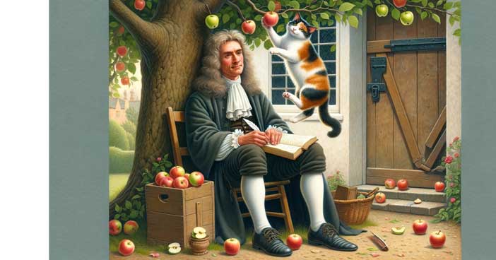 Marion, un chat dans l'ombre de Newton : Histoires et légendes célèbres